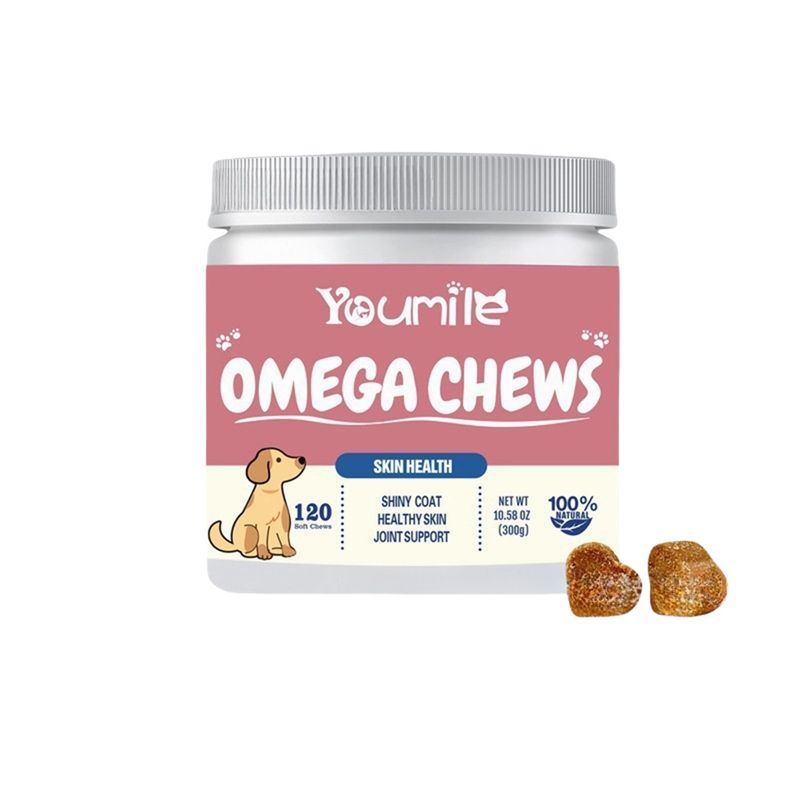 FurryFusion Chewables d'huile de poisson pour chiens