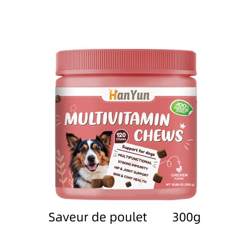 FurryFusion Comprimés de supplément vitaminique pour animaux de compagnie