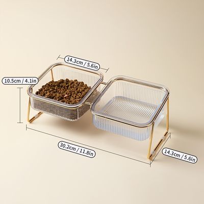 UAMLY Comederos dobles elevados para gatos