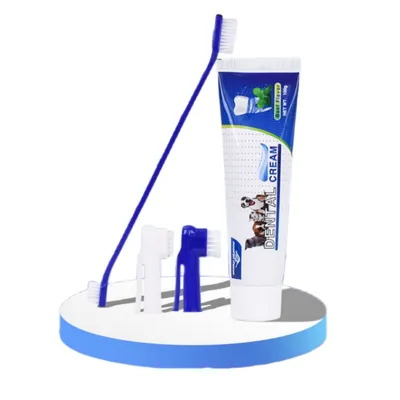 FurryFusion Ensemble de brosses à dents pour chat et chien