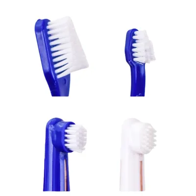 FurryFusion Ensemble de brosses à dents pour chat et chien