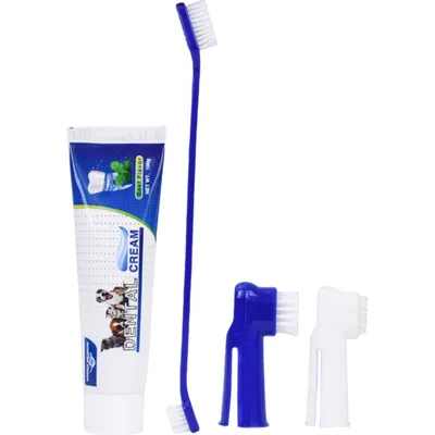 FurryFusion Ensemble de brosses à dents pour chat et chien