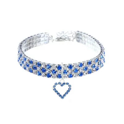 Pet Planet Collier en strass avec cœur pour chats