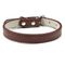 Pet Planet Collier en cuir pour chats et chiens Brun S