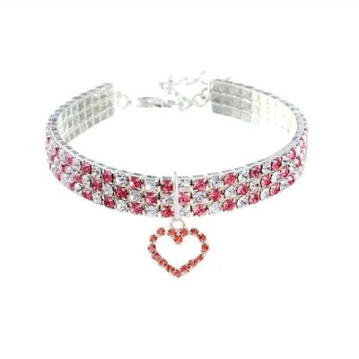 Pet Planet Collier en strass avec cœur pour chats