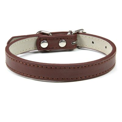 Pet Planet Collier en cuir pour chats et chiens Brown M