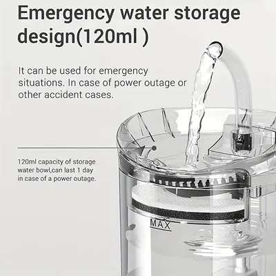 UAMLY Fontaine à eau automatique silencieuse pour chat