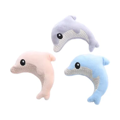 Pet Planet Jouet Interactif Dauphin en Peluche pour Chat