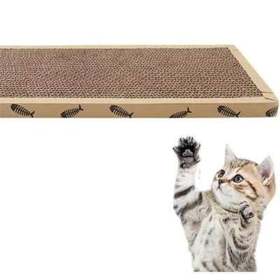 FurryFusion Griffoir pour chat, carton naturel FurryFusion Griffoir pour chat, carton naturel