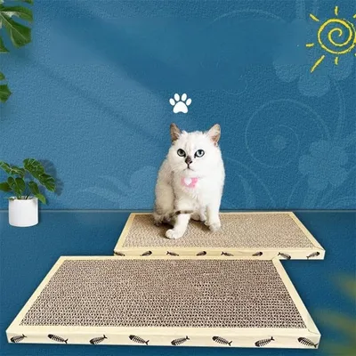 FurryFusion Griffoir pour chat, carton naturel