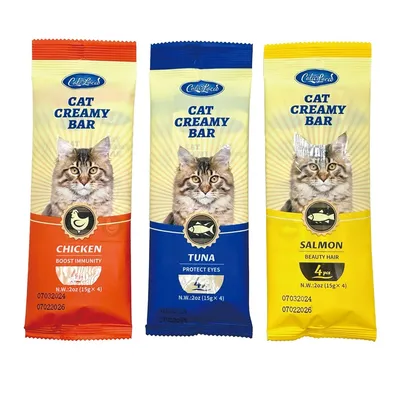 FurryFusion Barres de collation moelleuses pour chat 24 × 15 g