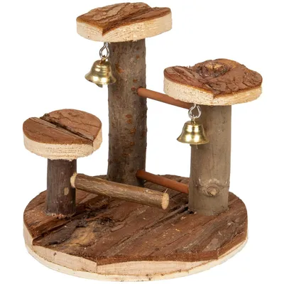 Flamingo - jeux Elly en bois. ø 15 cm x 14 cm. pour rongeur.