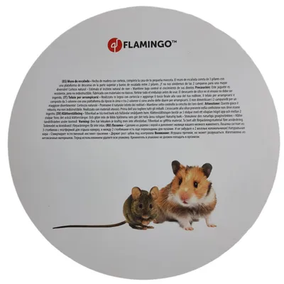 Flamingo - jeux Elly en bois. ø 15 cm x 14 cm. pour rongeur.