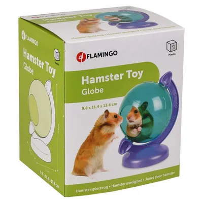 Flamingo - Globe Terrestre vert et violet. jeux pour petit hamsters .