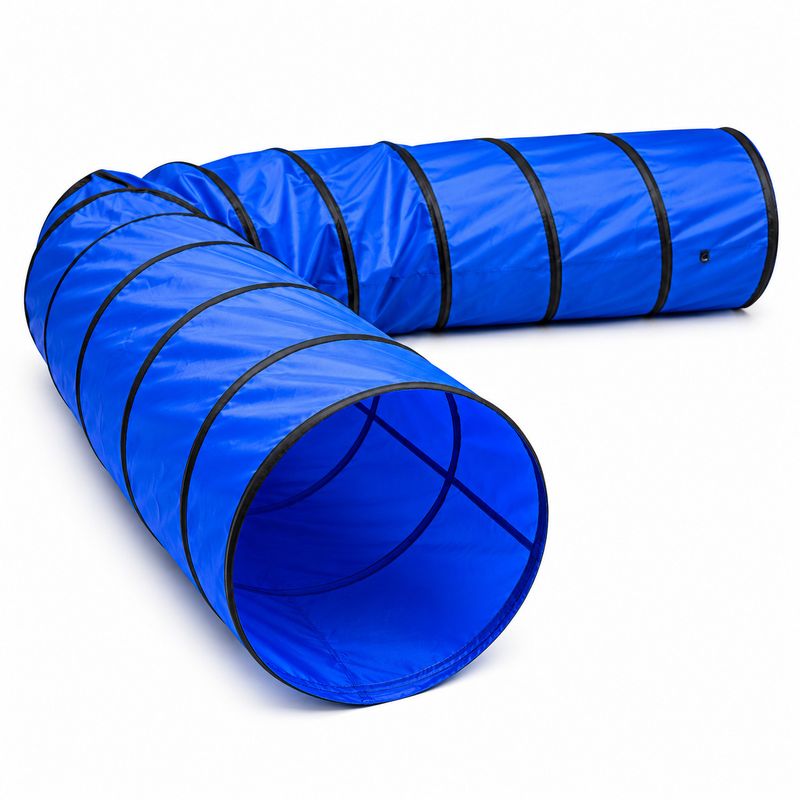 lionto Hunde-Spieltunnel, faltbarer Agility-Tunnel mit Heringen