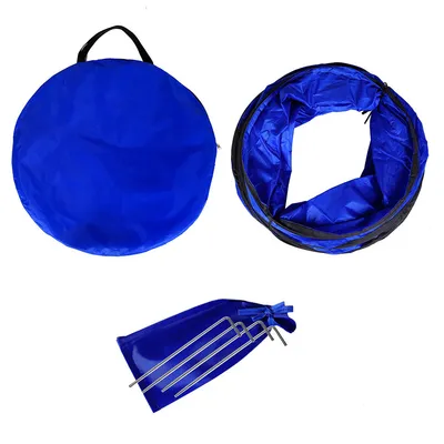 lionto tunnel de jeu pour chien, tunnel agility pliable avec piquets