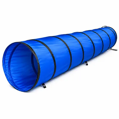 lionto tunnel de jeu pour chien, tunnel agility pliable avec piquets lionto tunnel de jeu pour chien, tunnel agility pliable avec piquets