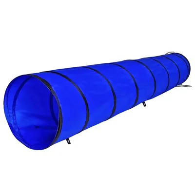lionto tunnel de jeu pour chien, tunnel agility pliable avec piquets