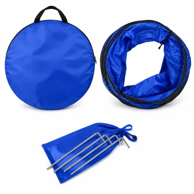 lionto tunnel de jeu pour chien, tunnel agility pliable avec piquets lionto tunnel de jeu pour chien, tunnel agility pliable avec piquets
