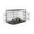 lionto faltbare Hundetransportbox aus Metall mit herausnehmbarer Bodenwanne