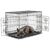 lionto cage de transport pour chien pliable avec bac amovible sécurisé