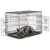 lionto cage de transport pour chien pliable avec bac amovible sécurisé