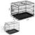 lionto cage de transport pour chien pliable avec bac amovible sécurisé