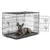 lionto cage de transport pour chien pliable avec bac amovible sécurisé