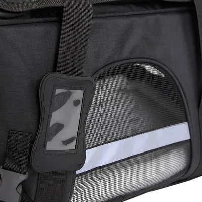 lionto sac de transport pliable pour chien avec coussin et filets aérés