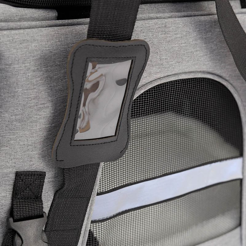 lionto sac de transport pliable pour chien avec coussin et filets aérés