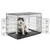 lionto cage de transport pour chien pliable avec bac amovible sécurisé
