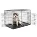 lionto faltbare Hundetransportbox aus Metall mit herausnehmbarer Bodenwanne