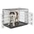 lionto cage de transport pour chien pliable avec bac amovible sécurisé