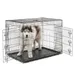 lionto faltbare Hundetransportbox aus Metall mit herausnehmbarer Bodenwanne