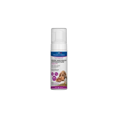 Mousse sans rinçage antiparasitaire au dimethicone pour rongeur 150ML Mousse sans rinçage antiparasitaire au dimethicone pour rongeur 150ML