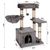 lionto arbre à chat avec balle en peluche & niche douillette