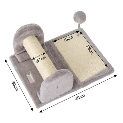 lionto arbre à chat avec poteau à griffer, planche et balle en peluche