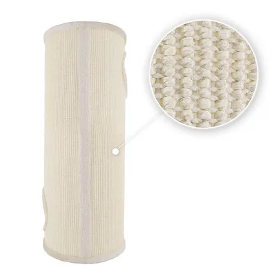 lionto arbre à griffer en sisal avec balle de jeu et rebord en peluche