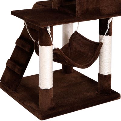 lionto arbre à chat avec hamac, tunnel et poteaux en sisal