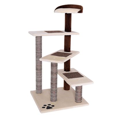 lionto arbre à chat avec 3 plateformes, lit douillet et zones en sisal