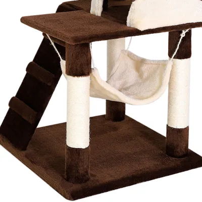 lionto Kratzbaum 133 cm mit Hängematte, Tunnel und Sisalstämmen