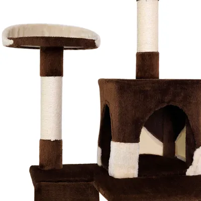 lionto Kratzbaum 133 cm mit Hängematte, Tunnel und Sisalstämmen