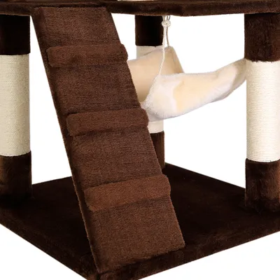 lionto Kratzbaum 133 cm mit Hängematte, Tunnel und Sisalstämmen