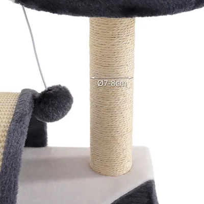 lionto kompakter Kratzbaum 43 cm mit Kratzbogen und Plüschball lionto kompakter Kratzbaum 43 cm mit Kratzbogen und Plüschball