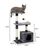 lionto arbre à chat avec niche, plateformes et balle en peluche