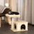 lionto arbre à chat avec niche, lit moelleux et balle en peluche