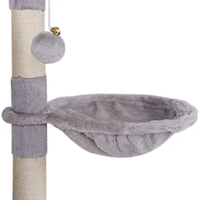 lionto Kratzbaum 70 cm mit 2 Höhlen, Bett, Hängematte und Spielball lionto Kratzbaum 70 cm mit 2 Höhlen, Bett, Hängematte und Spielball