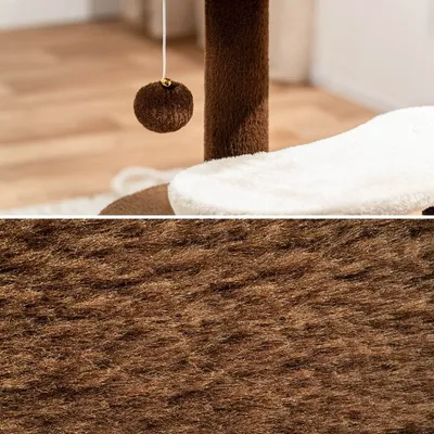 lionto arbre à chat avec grotte et balle en peluche, sisal et confort