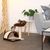 lionto arbre à chat compact avec arc à griffer et balle en peluche