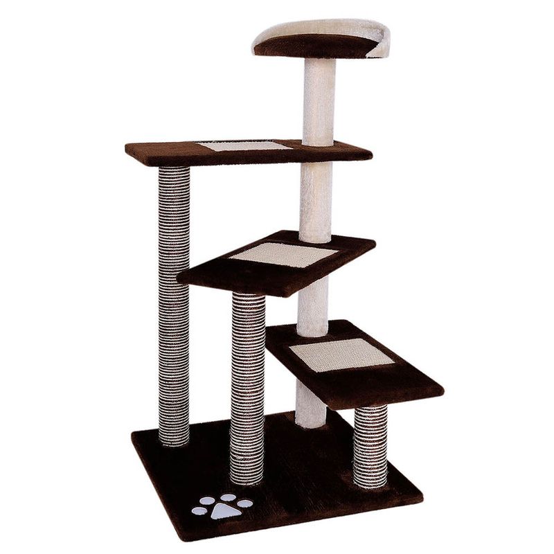 lionto arbre à chat avec 3 plateformes, lit douillet et zones en sisal
